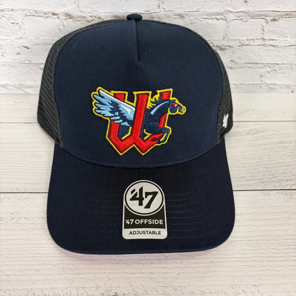 Wichita Wind Surge '47 Ballpark Mesh Offside SnapBack Hat Cap Navy Blue NEW